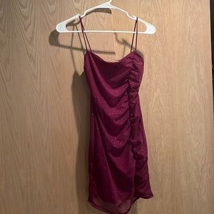 Sparkly Magenta Pink Mini Dress